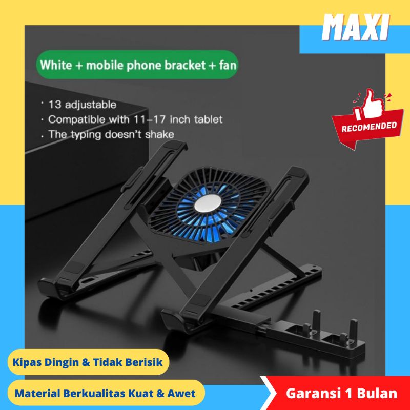 Stand Laptop Portable With Cooling Fan Pad 13 Adjustable 11-17 inch Macbook Notebook