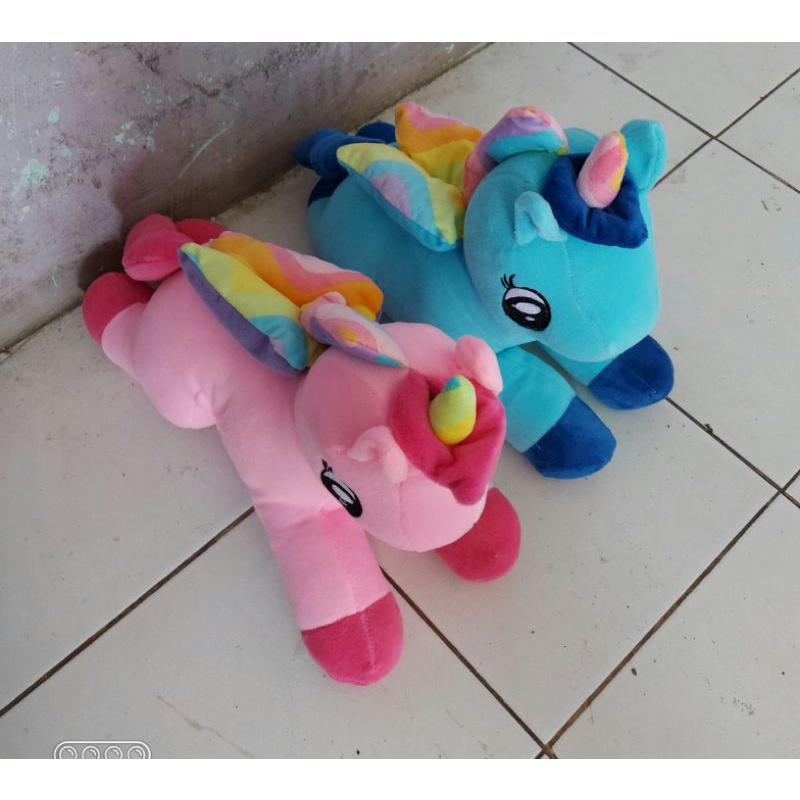 Boneka Unicorn Soft Sayap Rainbow My Pony Plush Toys lembut halus bagus SNI