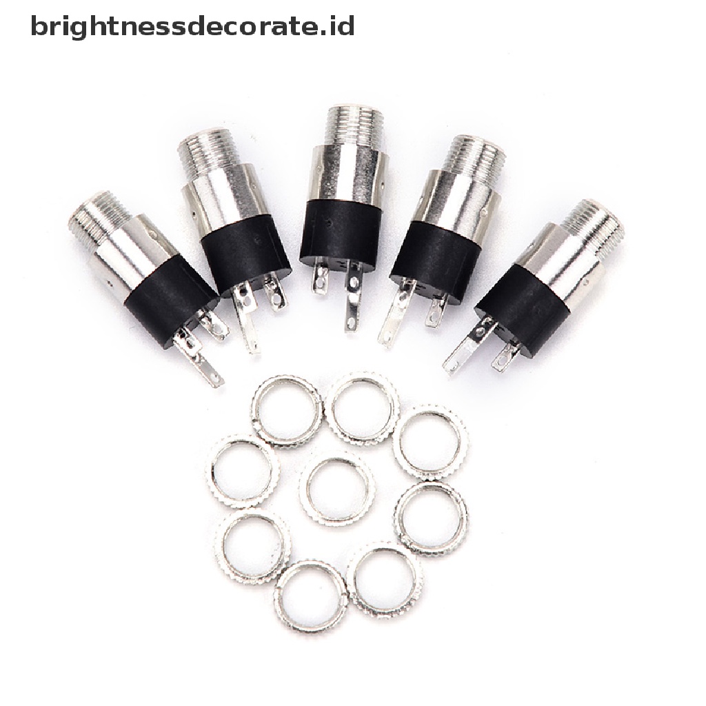 (Birth) 5pcs Pj392 Kabel Audio Stereo Female Jack 3.5mm Untuk Headphone