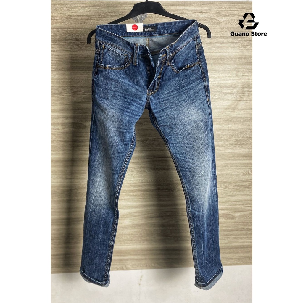 Celana Jeans Biru Indogo slimfit original LATOYA Jeans Premium