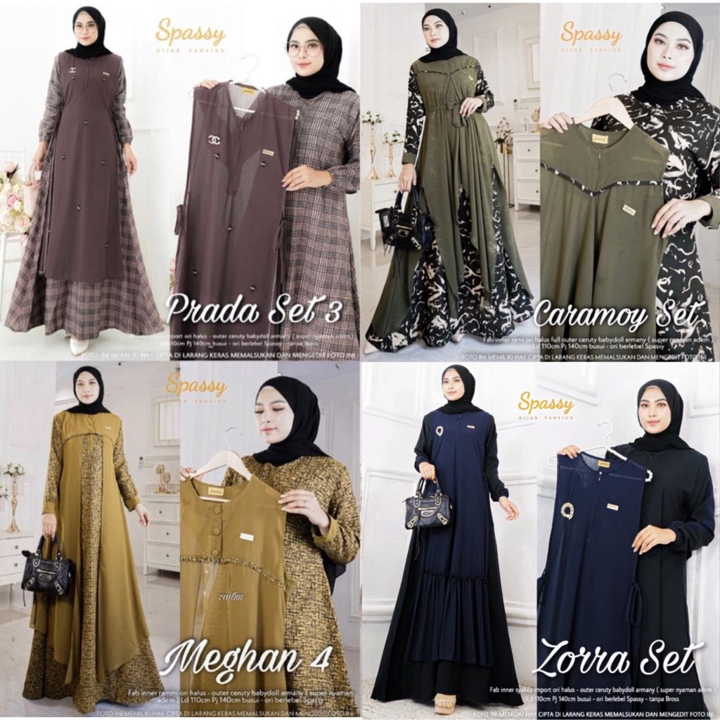 GAMIS MEGHAN / CARAMOY / PRADA 3 / ZORRA / INNAYA SET MAXY BY SPASSY - MEGHAN 4 MAXY SPASSY ORIGINAL