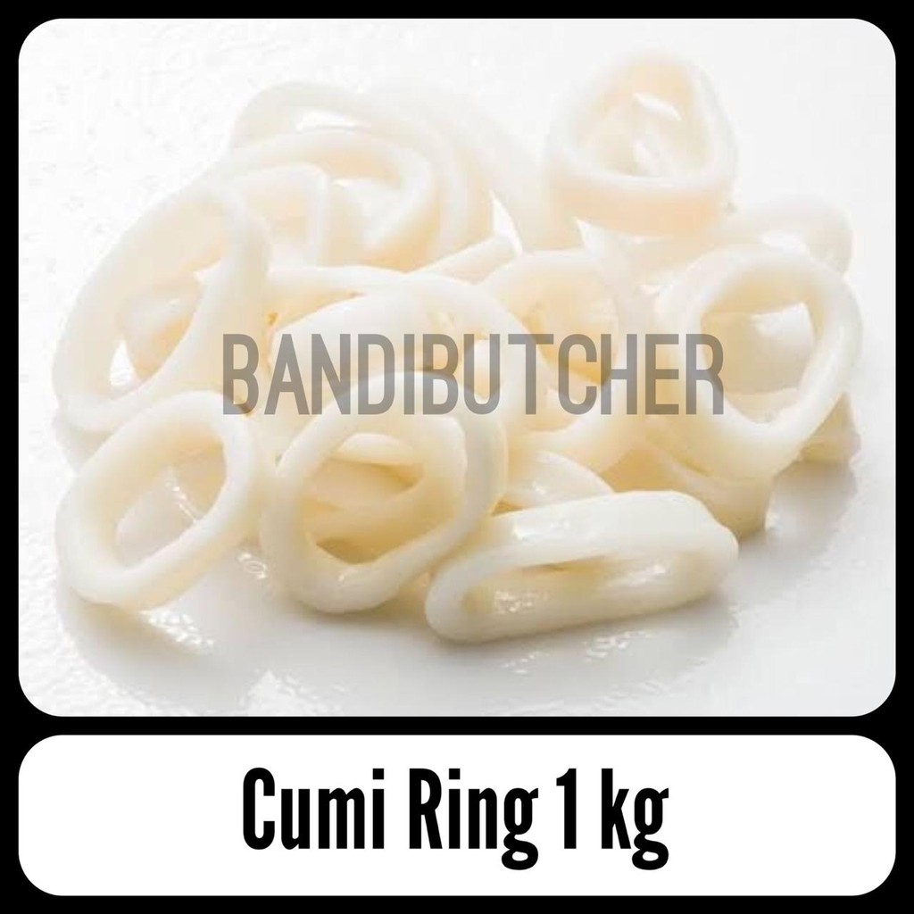 Cumi Ring - Calamari Squid Ring Kupas Putih Bersih Impor Bandi 1kg