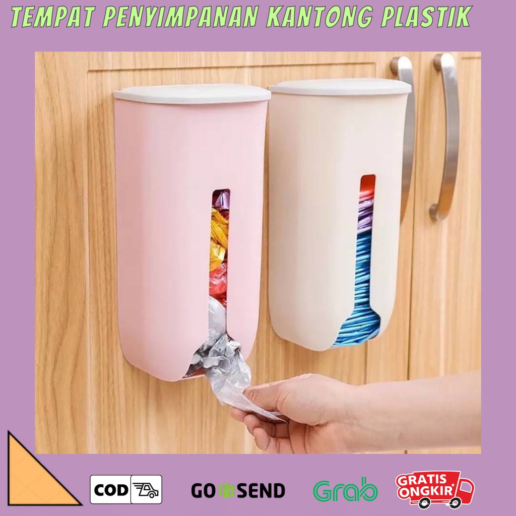 DISPENSER KANTONG PLASTIK/TEMPAT PENYIMPANAN KANTONG PLASTIK TEMPEL/PLASTIC BAG ORGANIZER