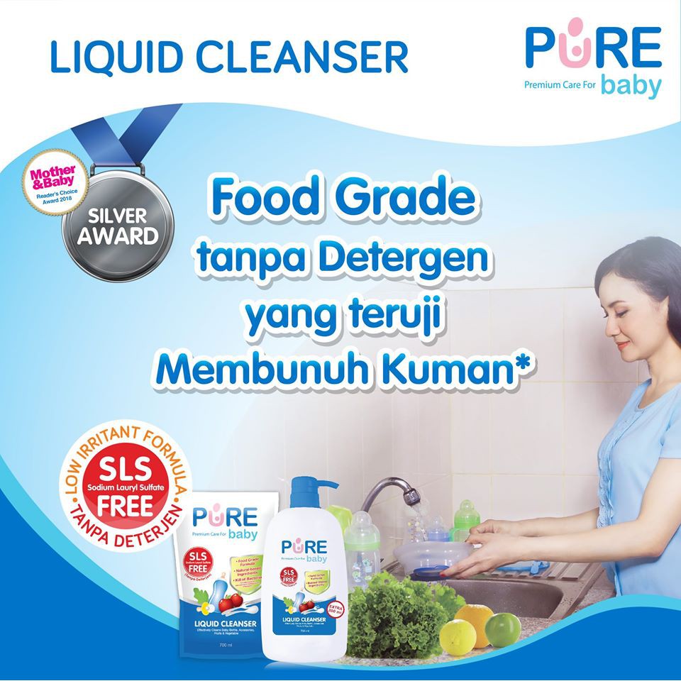 Pure Baby Liquid Cleanser 700 ml - PROBABY Cleanser/ Sabun Cuci Botol / Pure BB Liquid Cleanser 700 mL