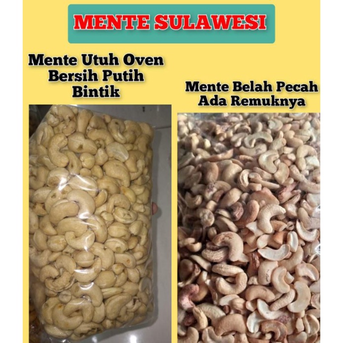 

kacang mente belah pecah