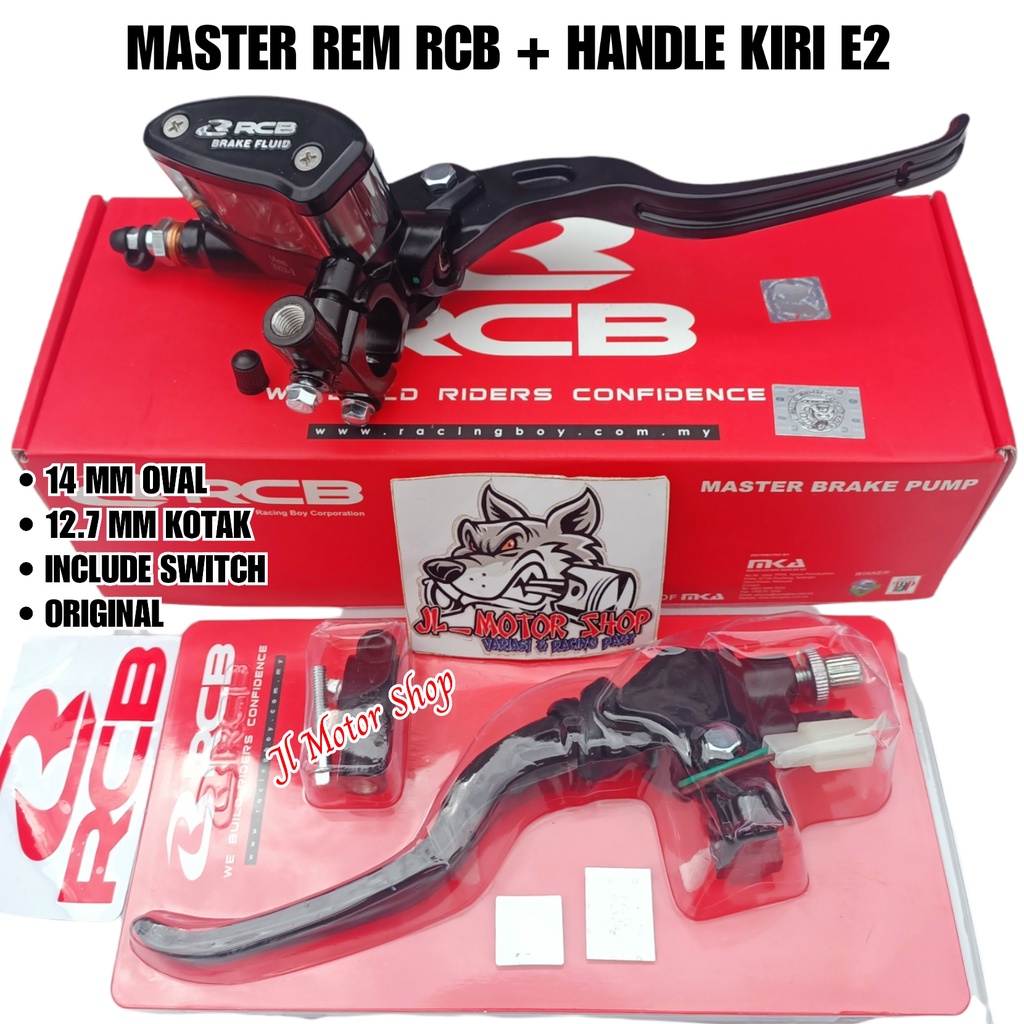 MASTER REM RCB KANAN KIRI HANDLE KOPLING RCB OVAL DAN KOTAK - MASTER REM RCB KIRI KANAN BEAT VARIO SCOOPY GENIO AEROX RXKING RX KING TIGER NINJA R RR 250 VIXION JUPITER MX MXKING SONIC SATRIA FU CBR MEGAPRO NMAX ADV PCX VARIO 160 MASTER REM RCB S1 E2 E3