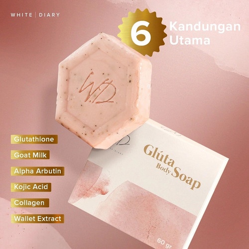 White Diary - Gluta Body Soap / Sabun Badan Pemutih / Whitening