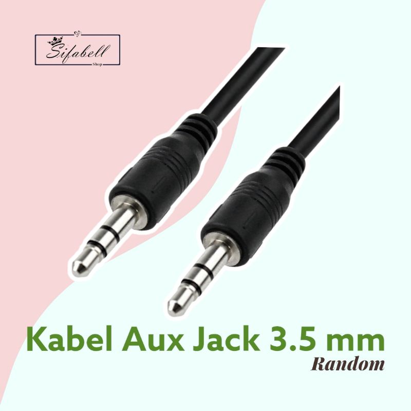 Kabel Audio Aux 1Meter Male to Male Headphone Jack 3.5mm Model Tali Sepatu