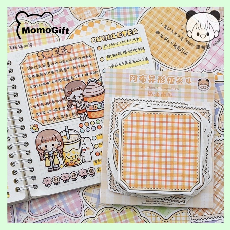 

Kertas Catatan Journaling Kertas Memo Aesthetic Abu Shaped Notes 100 Lembar TLD55