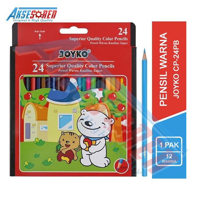 

Pensil Warna Joyko [CP-24PB] / Alat Tulis Gambar Pencil Colour [24 pcs]