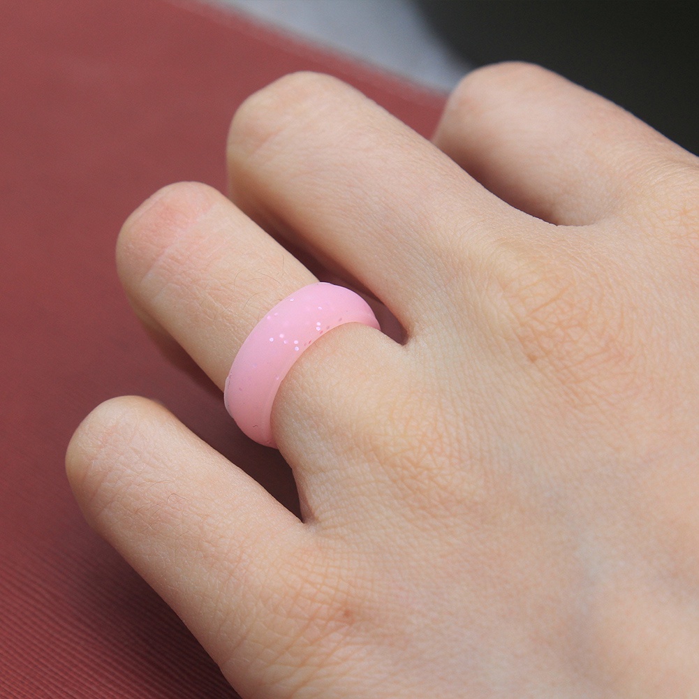 Cincin Jari Hypoallergenic Flexible Bahan Karet Silikon Food Grade Untuk Wanita