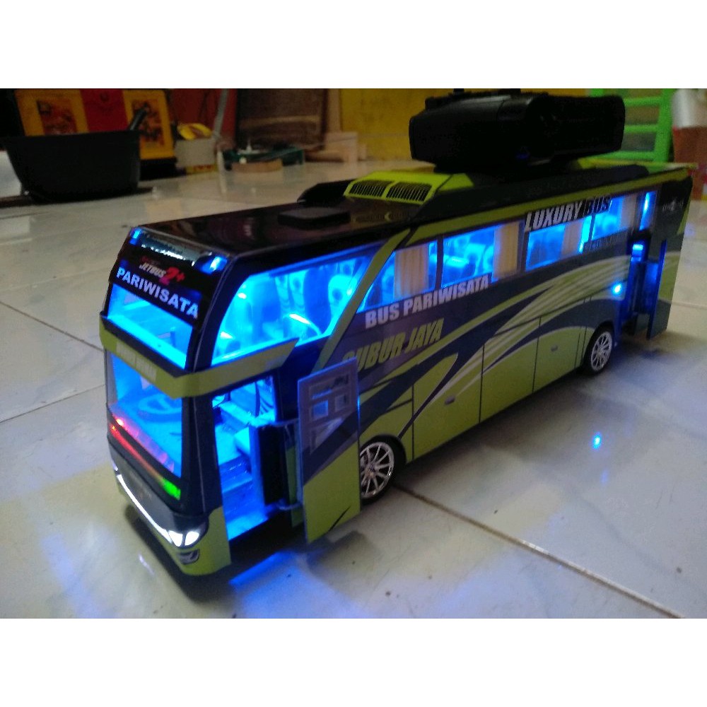 Miniatur Bis RC Subur Jaya | Miniatur Bis Remot | Miniatur Bis Remote Control Full Interior Triplek