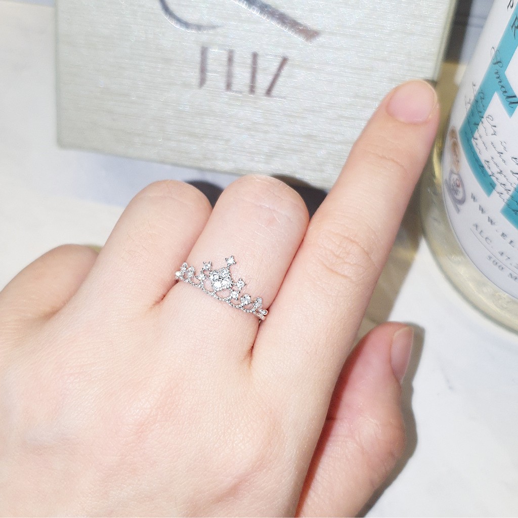 Fliz - SILVER CROWN RING - Cincin mahkota silver 925 S925 Silver925 CS18631