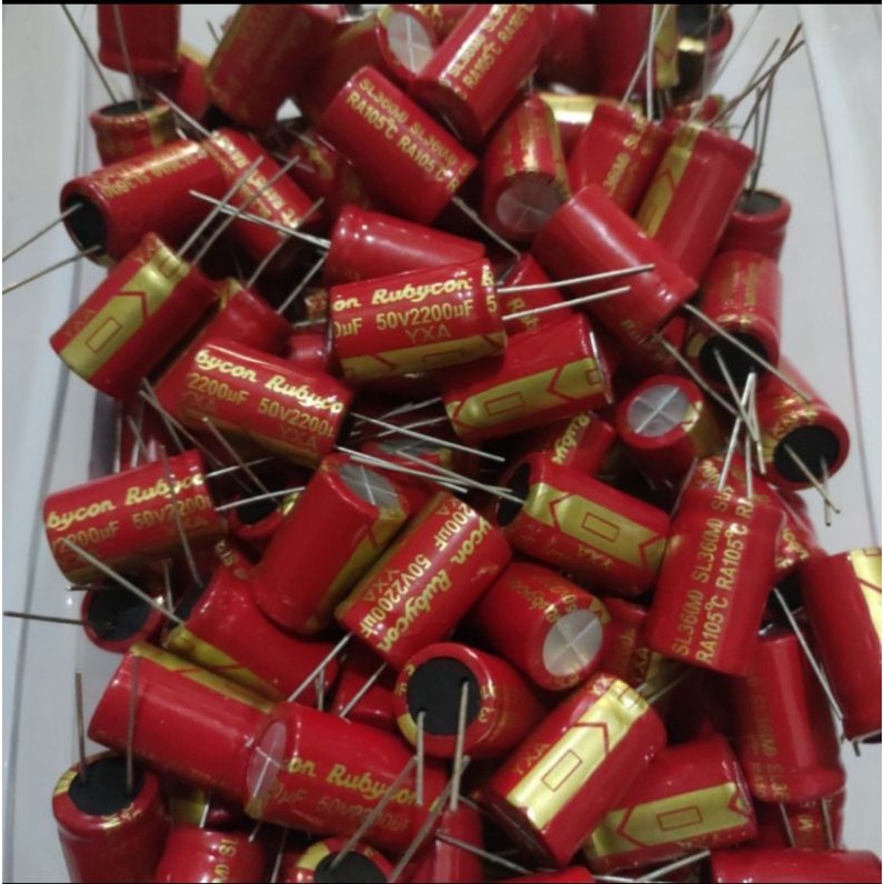 Elco 2200uf 50v Rubycon Merah