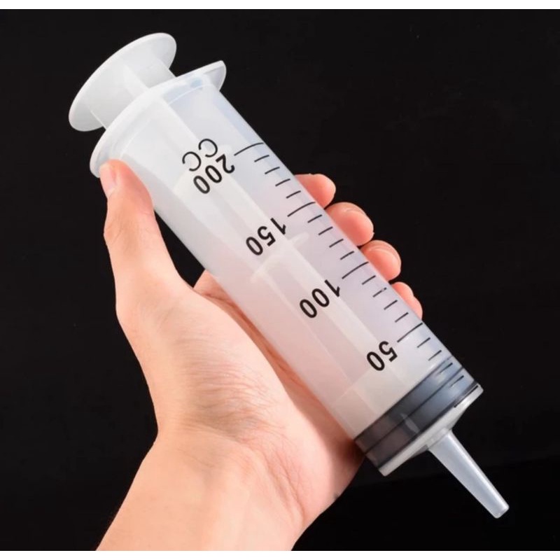 suntikan besar  200ml spuit syringe kapasitas 200ml large syringe 200 CC bukan 100 ml 150 cc 300 ml 500 cc spet lolohan pemberi makan burung - SUNTIKAN TANPA JARUM - alat kesehatan hawan