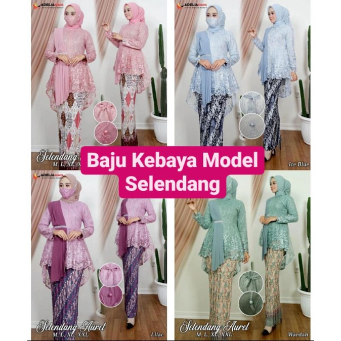 SET Baju Kebaya Selendang AUREL/Model Kebaya Terbaru/Baju Kebaya Wisuda