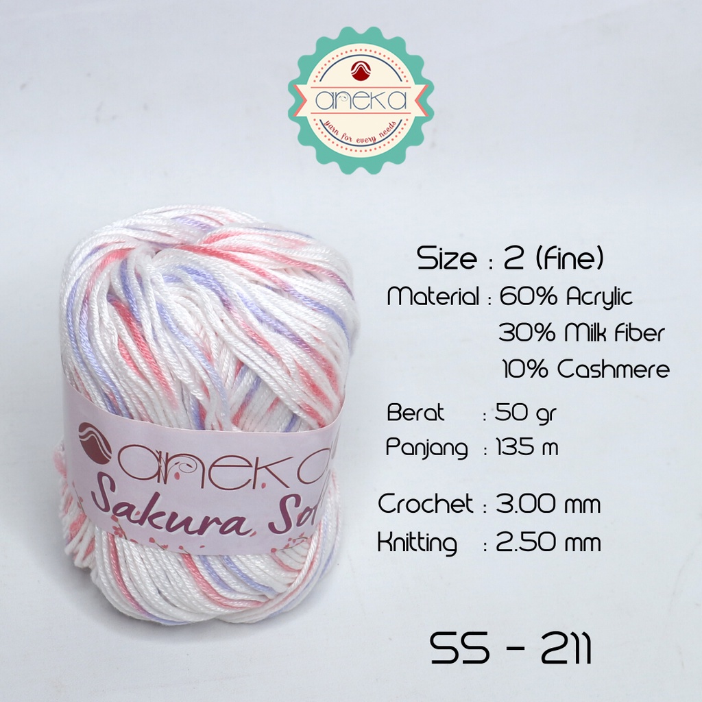 Benang Rajut Sakura Soft / Silk Cotton Milk Cotton Yarn - 211