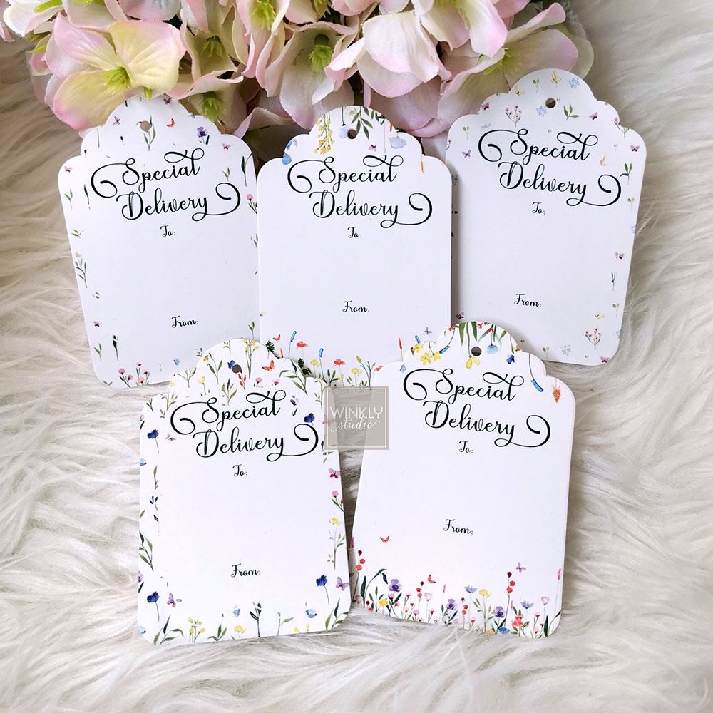 25pcs Hang Tag SPECIAL DELIVERY Hangtag Card Online Shop Mini Kartu Ucapan Olshop DELIVERY