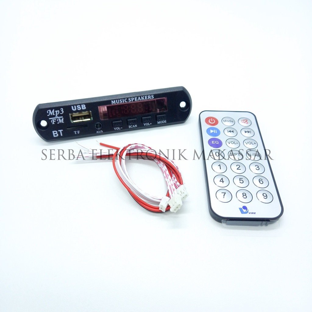 Kit Modul Mp3 Player Bluetooth / FM / USB / Micro SD / AUX 12Volt Oval (+Remote)