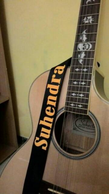 Strap Sabuk Gitar Custom / Request Nama Bisa Satuan