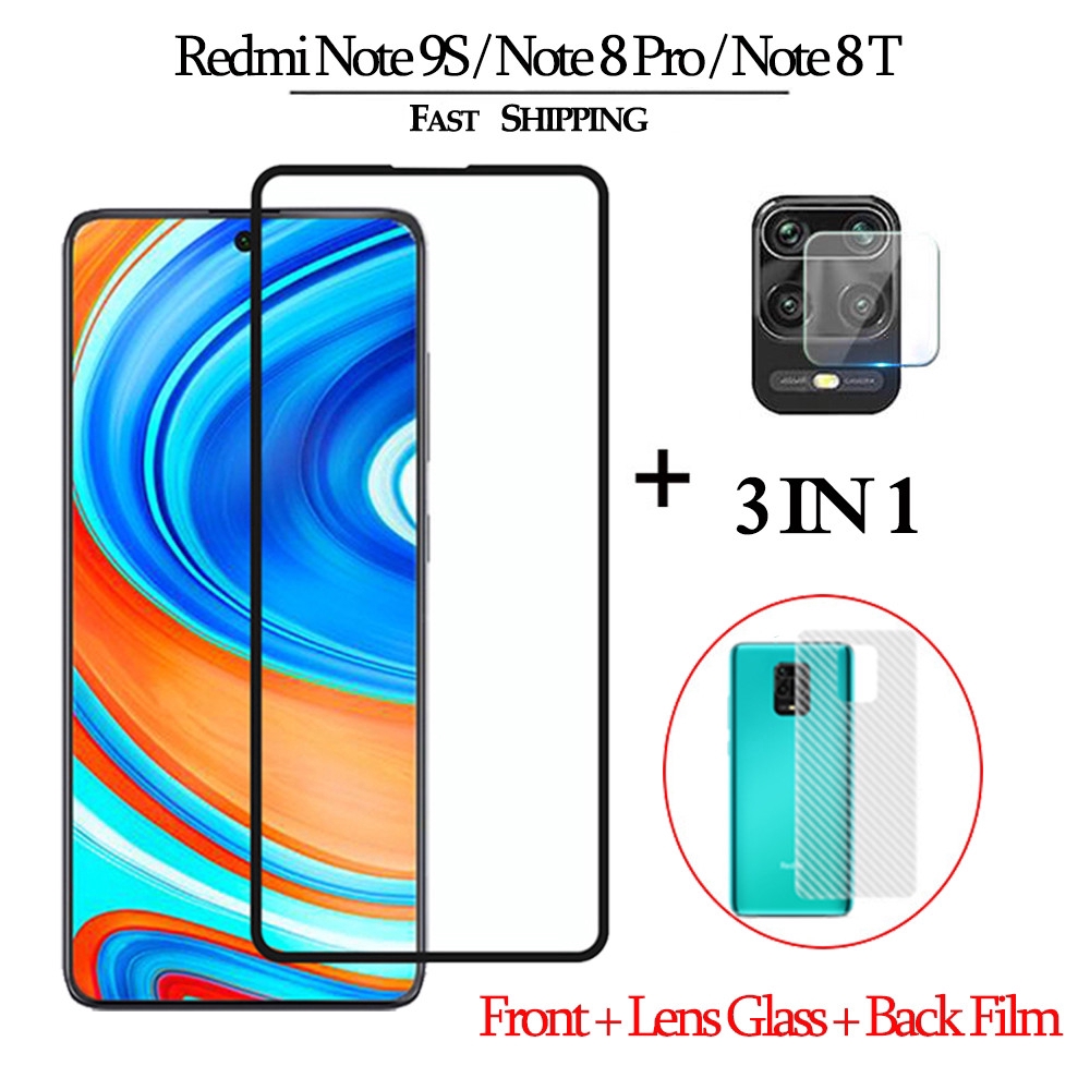 Pelindung Layar Tempered Glass 9in1 Bening untuk Xiaomi Redmi Note 9 Pro