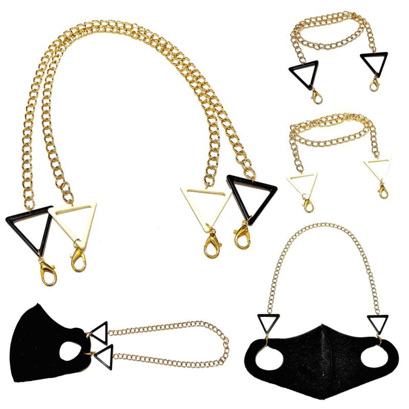 Kalung Gantungan Masker Strap Mask Hanging Korean Big Triangle Series