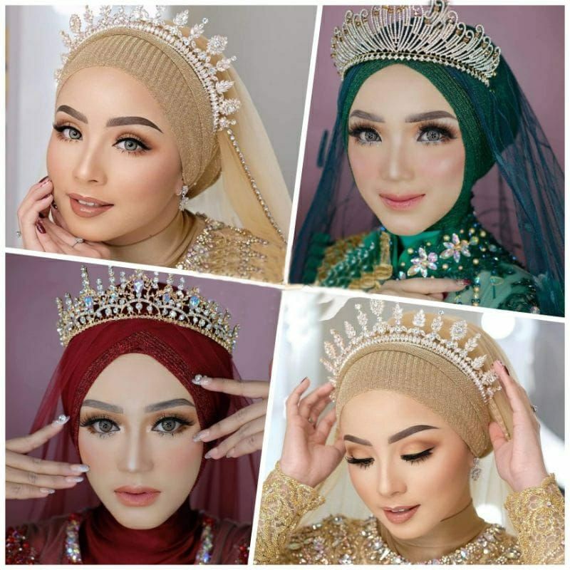 Pasmina Gliter Pengantin Premium Kerudung Pengantin