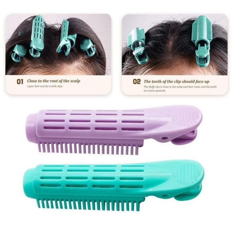 Jepitan Roll Rambut isi 2 PCS Hair Root Fluffy Clip Jepit Blow Rambut Gelombang Alami [2PCS] PREMIUM