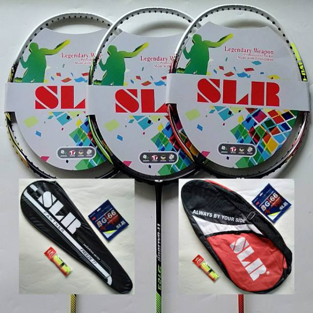 HEAVY BLOW 32 LBS - Raket Badminton SLR TI CALIBUR S721 723 725 ORIGINAL + Packing Kayu