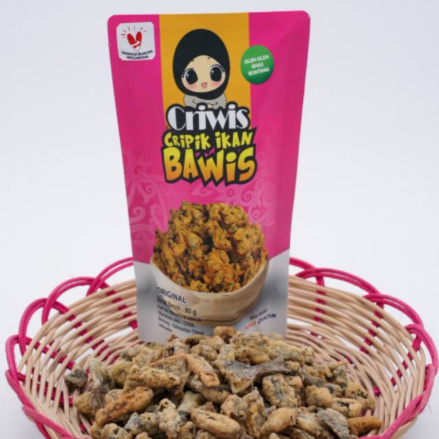 

Criwis Kripik Ikan Bawis 80 gram rasa original