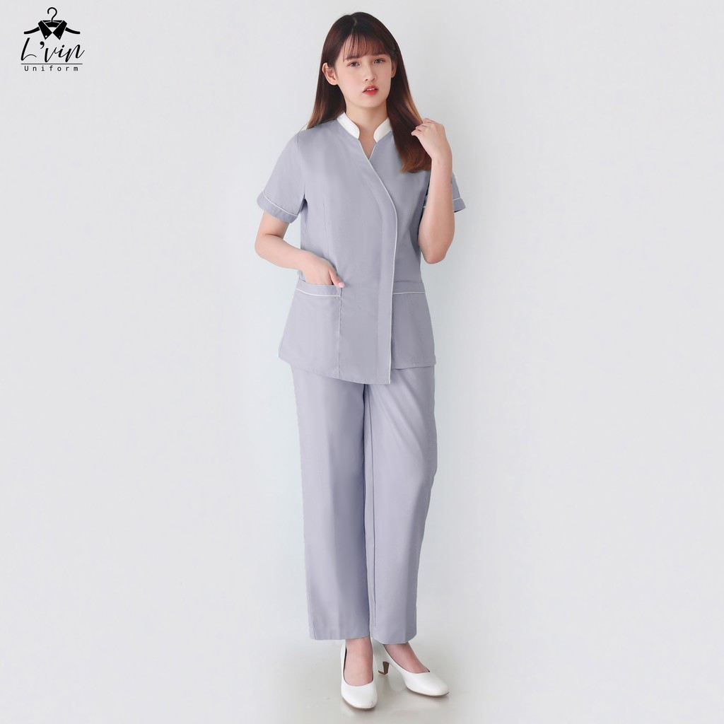 Baju Suster Lengan Pendek Maru Series / Baju Seragam Suster Lengan pendek / Seragam Nanny / seragam klinik/ baju jaga ok / Seragam perawat