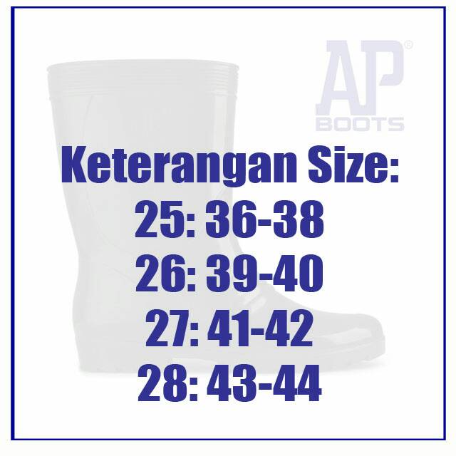 AP BOOTS 36-44 / Sepatu Karet Proyek Kerja / Sepatu Bangunan / Sepatu Berkebun