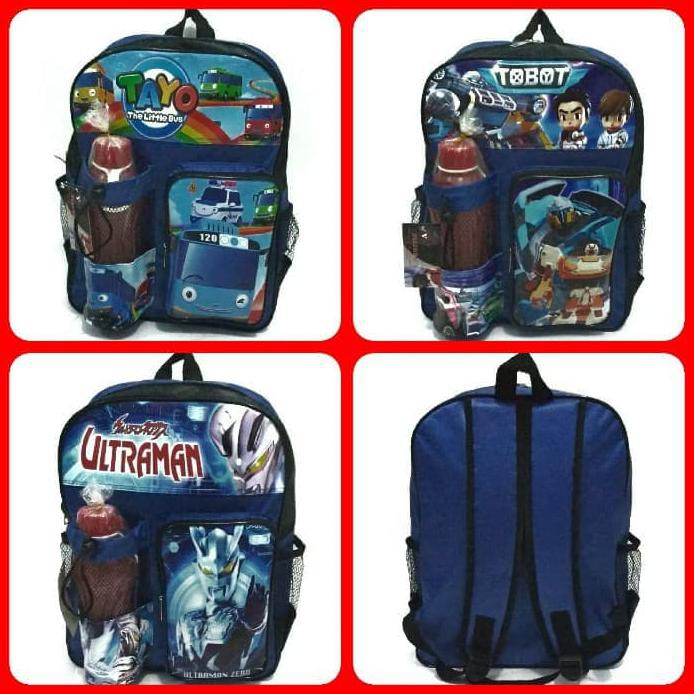 Tas Sekolah Tk Sd Anak Laki Laki Perempuan Karakter Lucu Bagus - Ungu
