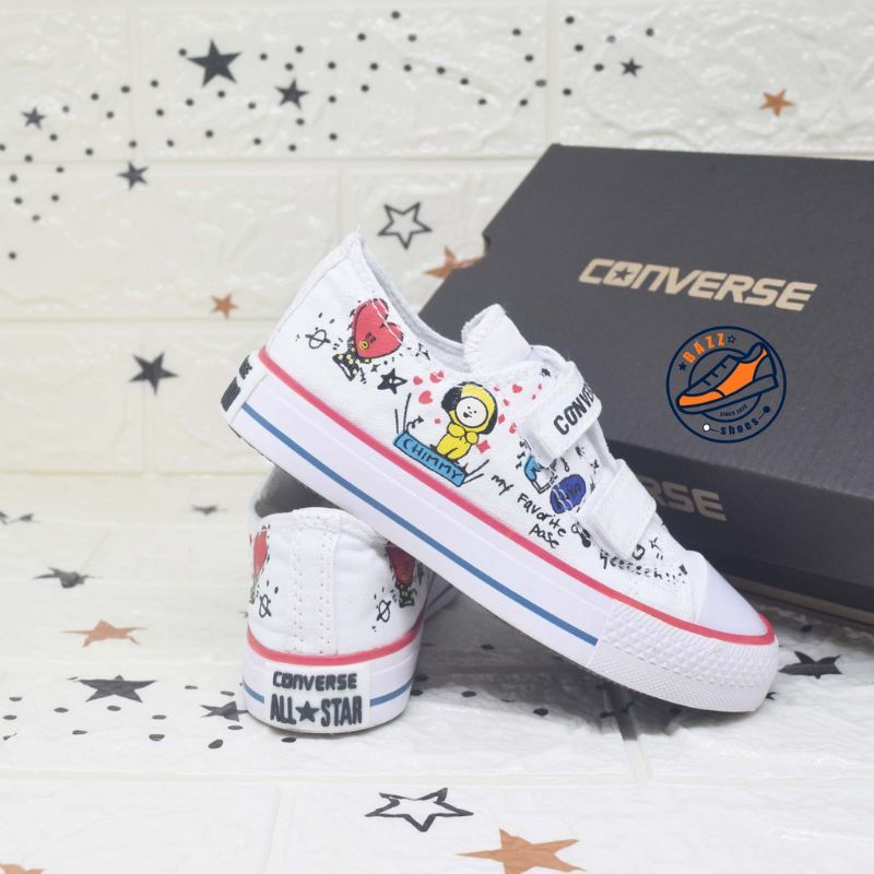 sepatu converse bts no 30/redy siap kirim/sepatu anak/bts