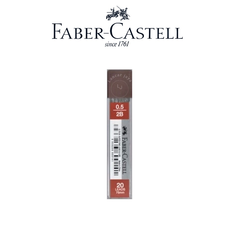 

Refill Isi Pensil Mekanik Faber Castell 2B 0.5 per Tube / 20 Leads