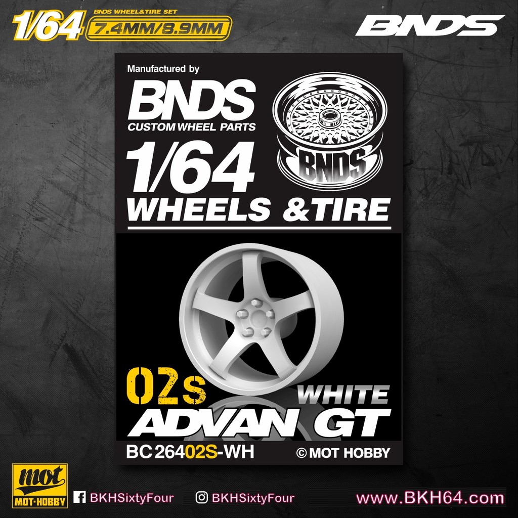 Ban Karet BNDS PRO Edt 2S WH 8.9mm LONG AXLE WHITE VHTF