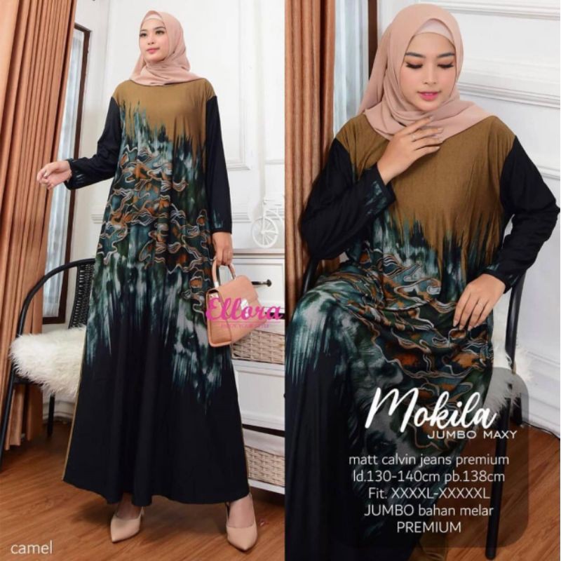 MOKILA Jumbo Maxy - Gamis Calvin Jeans Terbaru LD100-110 / R.21 - 023-5720 / R.24 - 022-6139