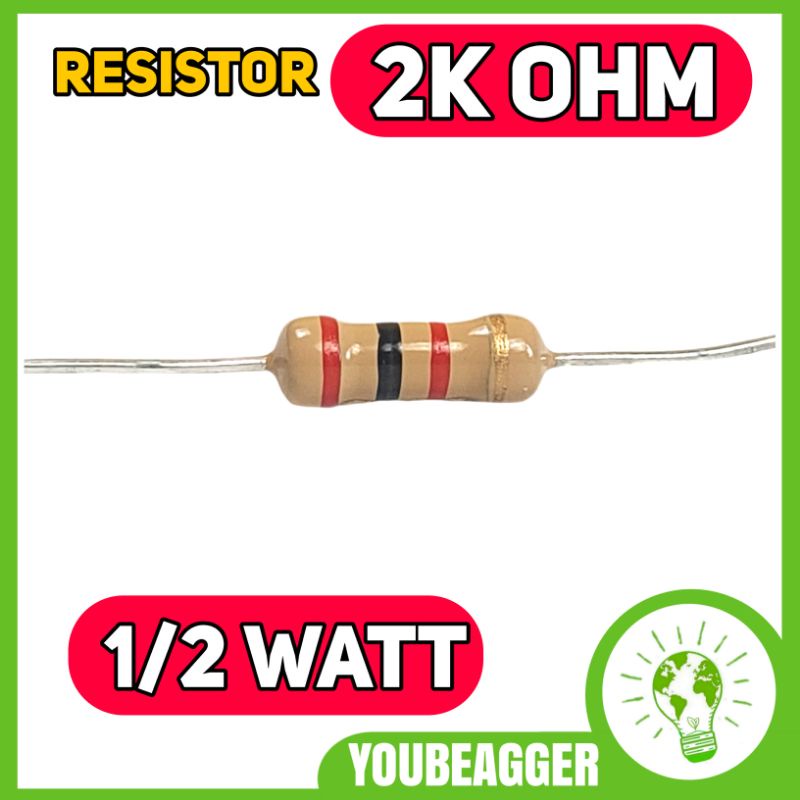 Resistor 2K OHM 1/2 WATT