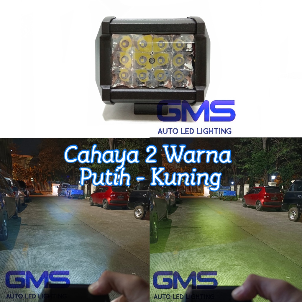 lampu tembak sorot led cwl 12 mata cree 3 mode cahaya 35 watt original myth bahan alumunium lampu so