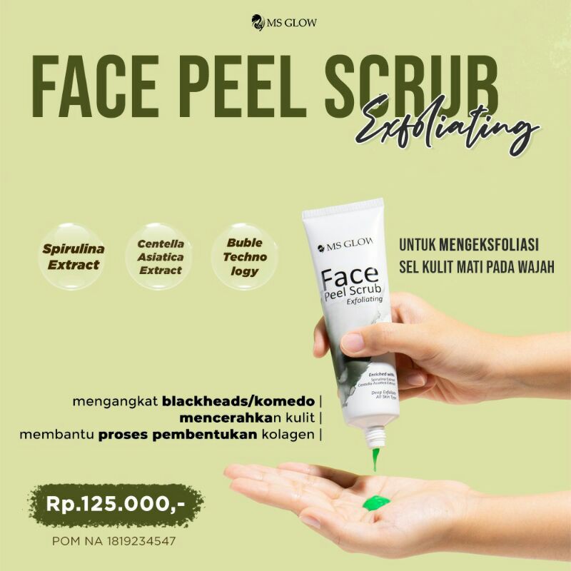FACE PEEL SCRUB MS GLOW/utk mengangkat komedo