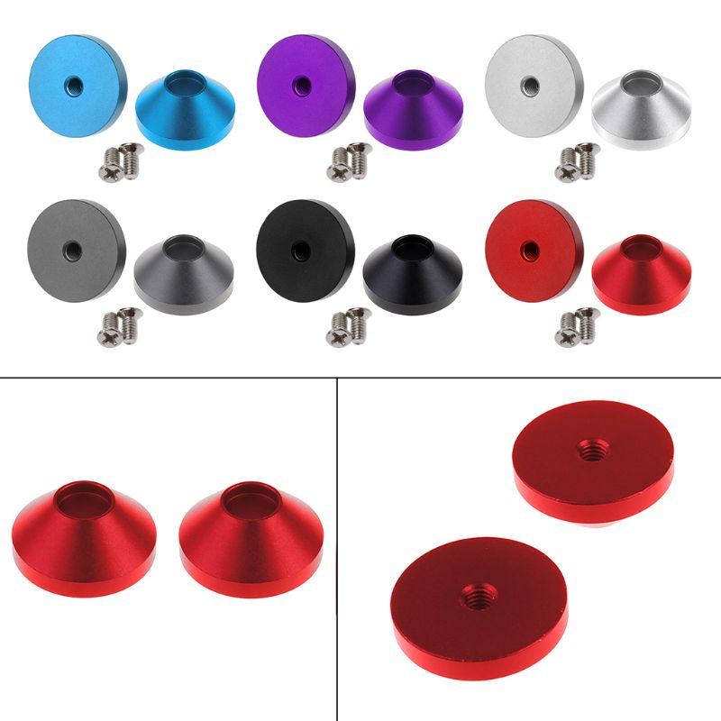 Btsg 2Pcs Kaki Keyboard Mekanik Anodized Aluminium CNC Feet Metal Untuk Case Untuk w/Sekrup Merah Abu Tua Hitam Silver fo
