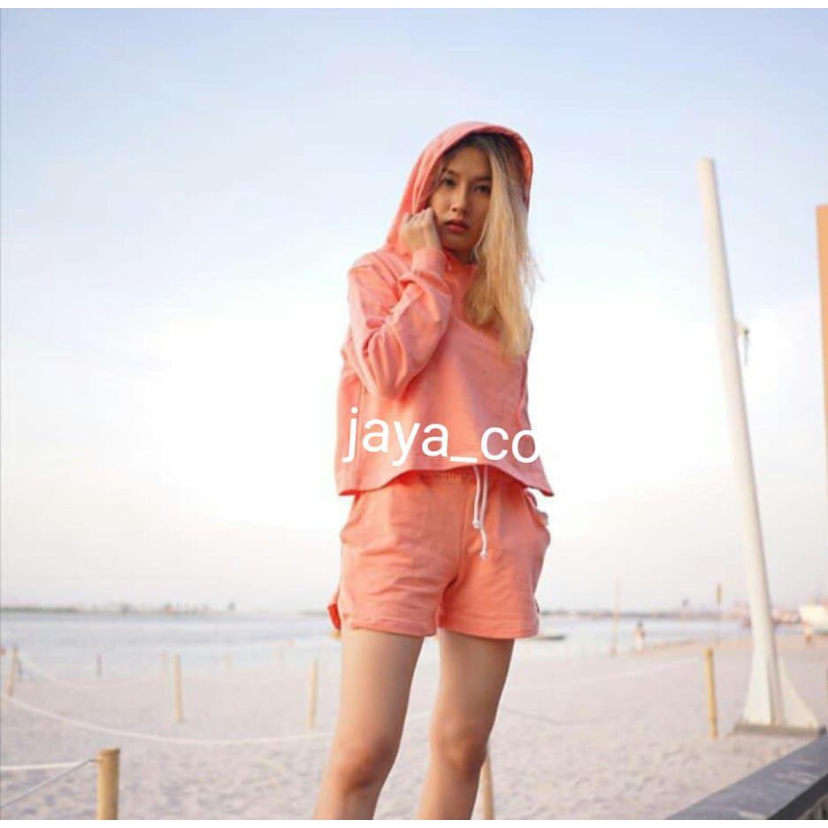 JAYA.Co Setelan Hoodie Sweater Polos BabyTerry