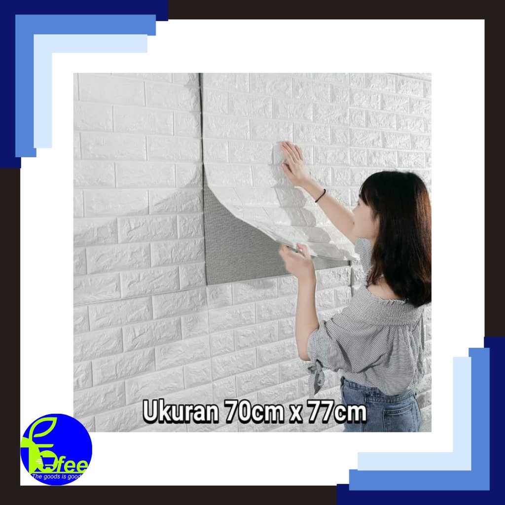 [IMPORT] - Wall Paper 3D Foam Wall Sticker Dinding Dekorasi Rumah 70x77 cm