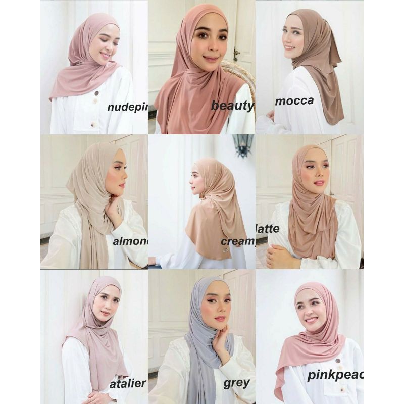 Lav instan pashmina by vanilla hijab ori (free inner bandana)