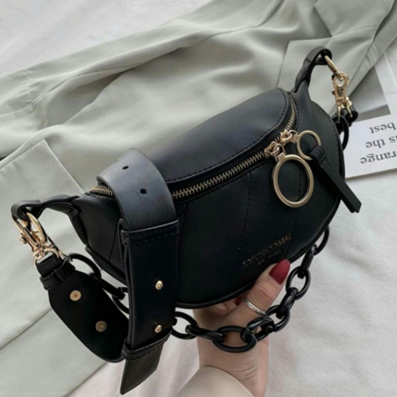 Rpm Tas Selempang Wanita Baru waist bag Tas Tangan Bahu Tas Tangan Tali Lebar Tas Clutch Harian
