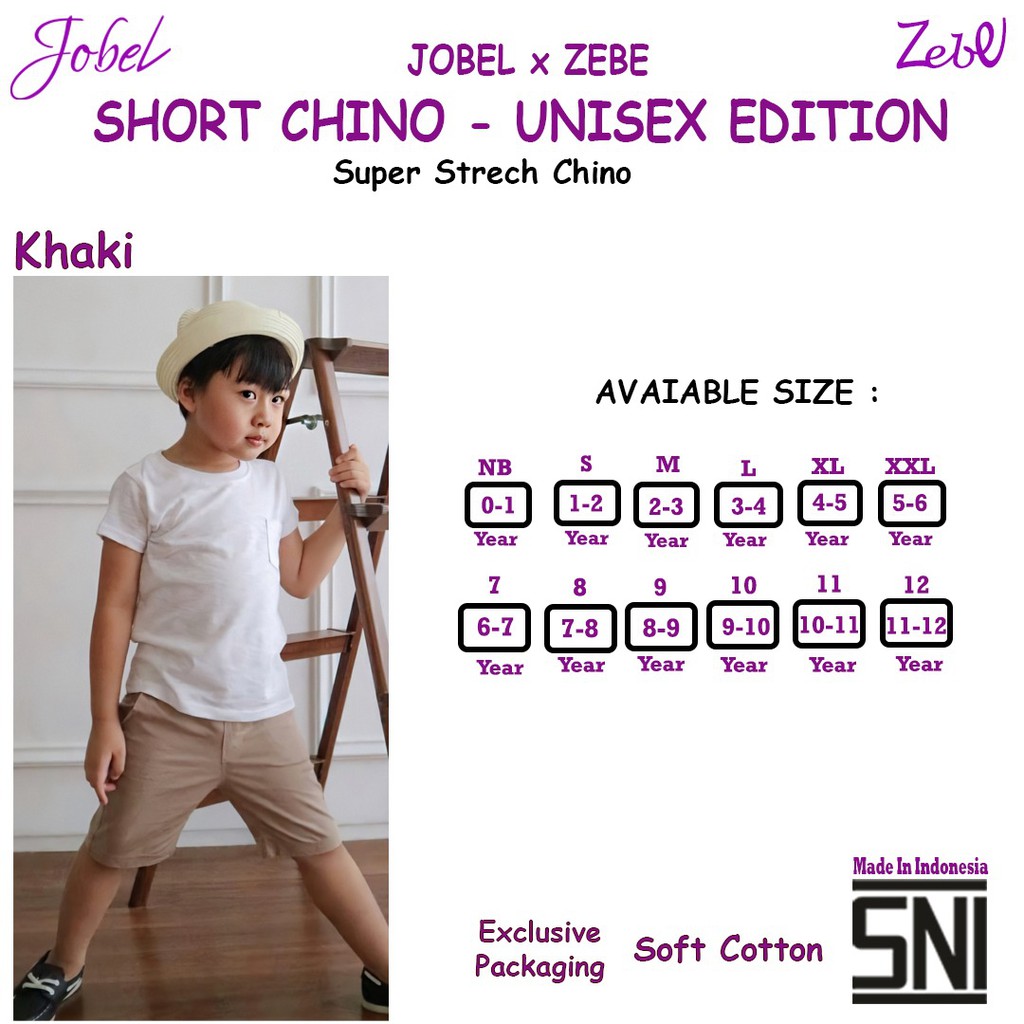 Jobel x Zebe - Shorts Chino Unisex edition