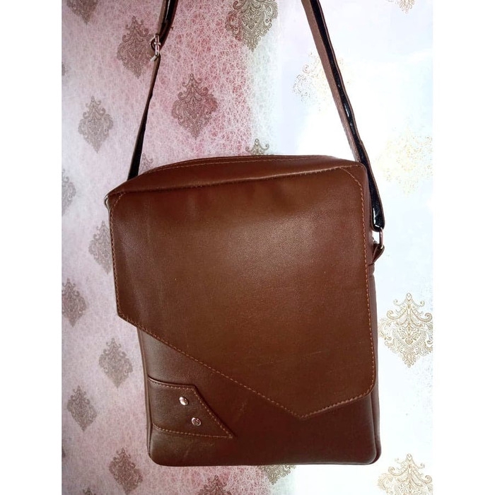 Tas Selempang Pria Wanita Asli Kulit Domba Buatan Garut 0