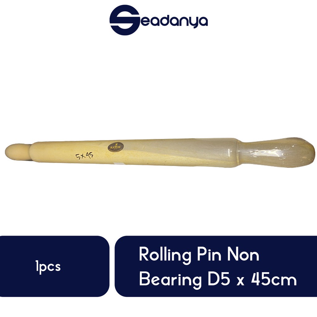 

Rolling Pin Non Bearing Diameter 5cm x Panjang 45cm Kayu/Roller Adonan Kue/Roti/Roll/Gulungan