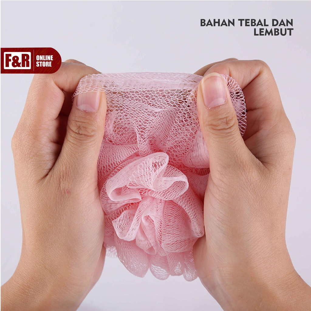 Spons Mandi Bola Jaring Busa Shower Puff Premium Bath Sponge Ball Foaming