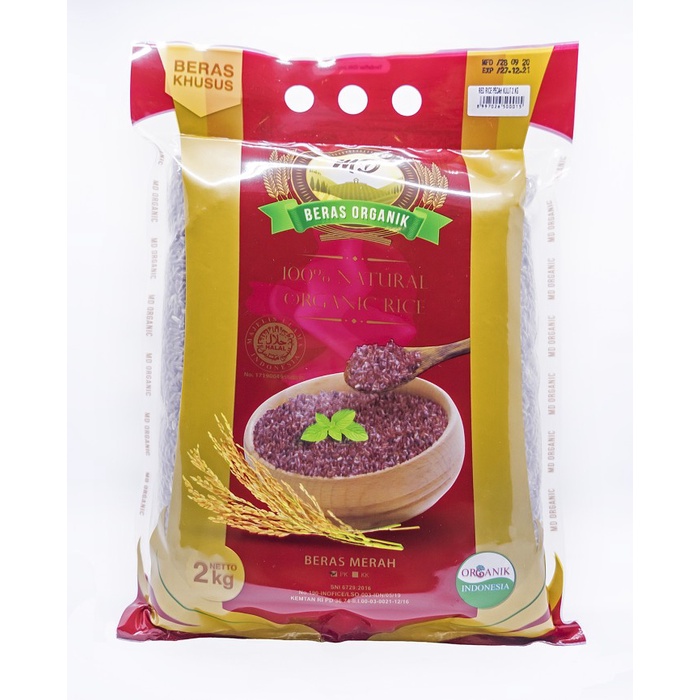 

gr011ttr Md Organic Red Rice Kupas Kulit 2Kg Sv012Ss